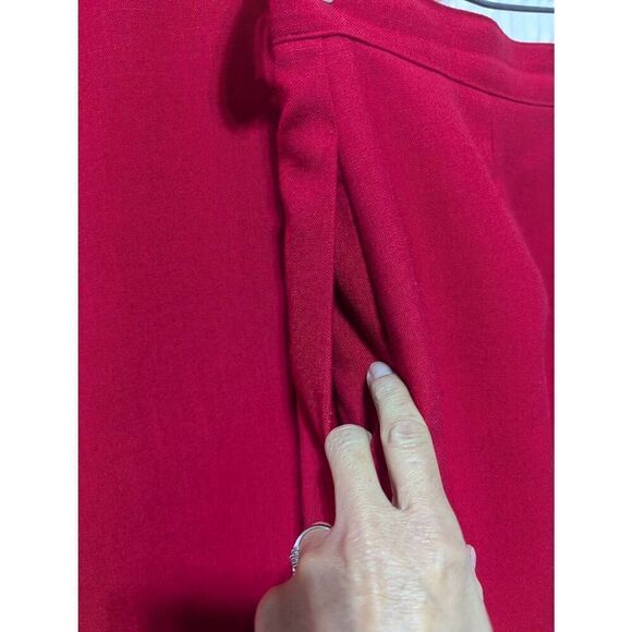 Jacqueline Ferrar Women's Red Solid Dress Skirt Jacket Ensemble 3-Piece Set Size - Picture 9 of 11